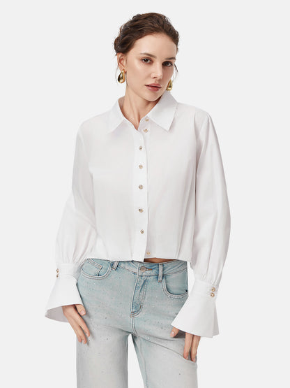 100% Cotton Cropped Shirt