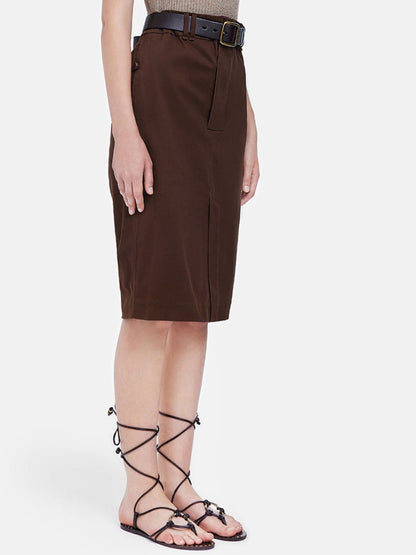 Utility Belted Midi Skirt