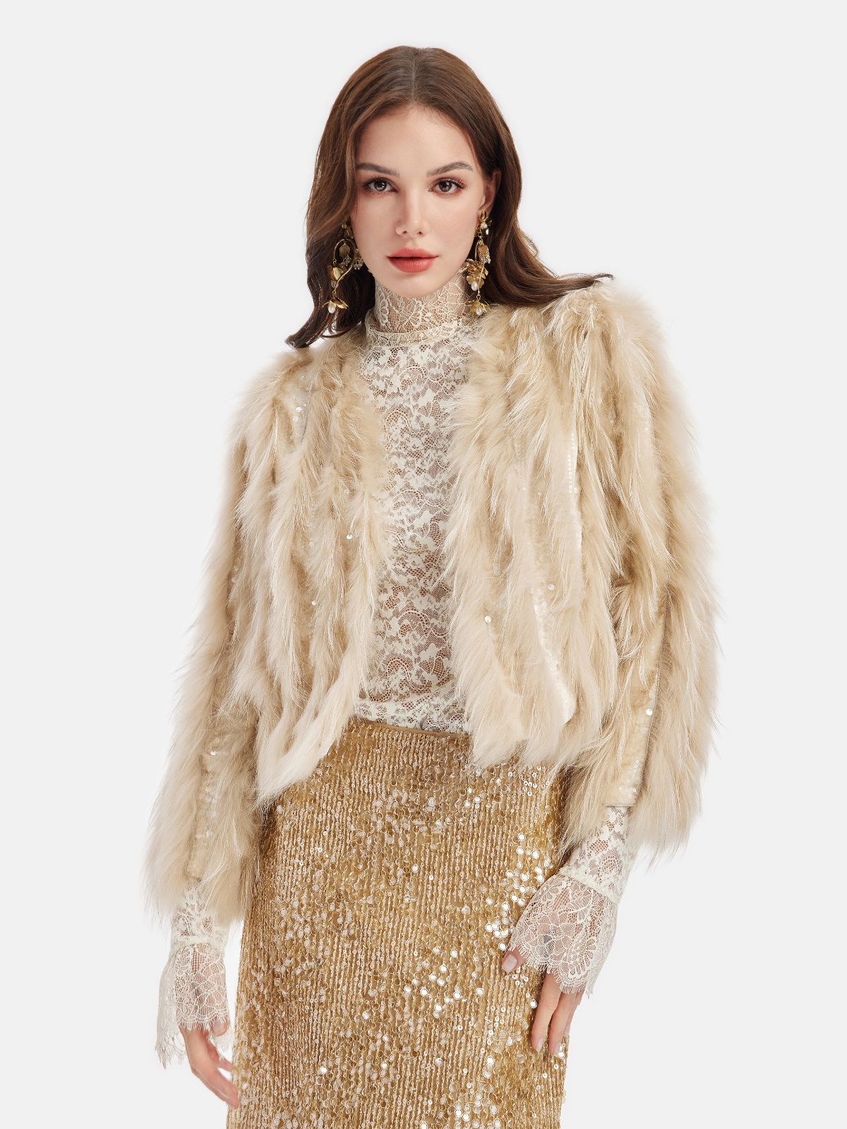 Luxury Mink & Embroidered Fur Coat