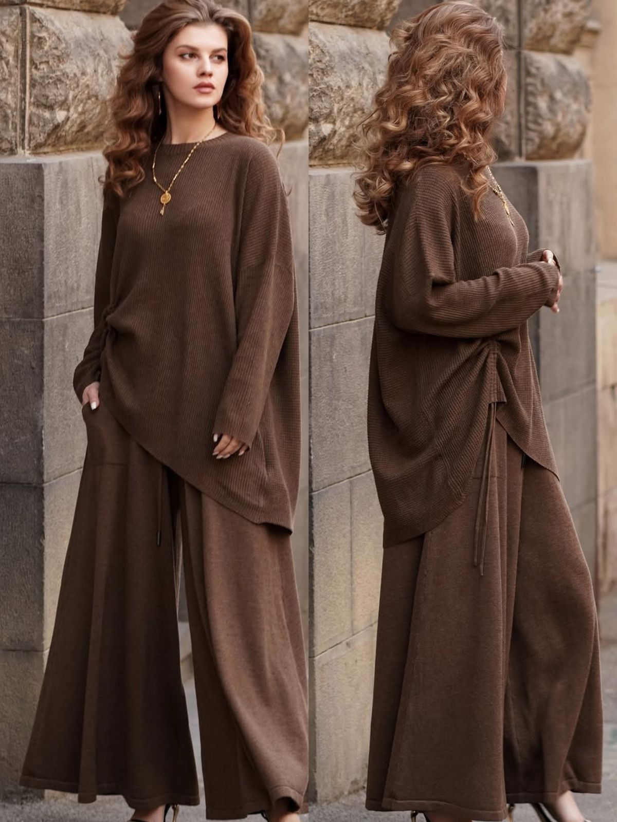 Elegant Cashmere Knit Set