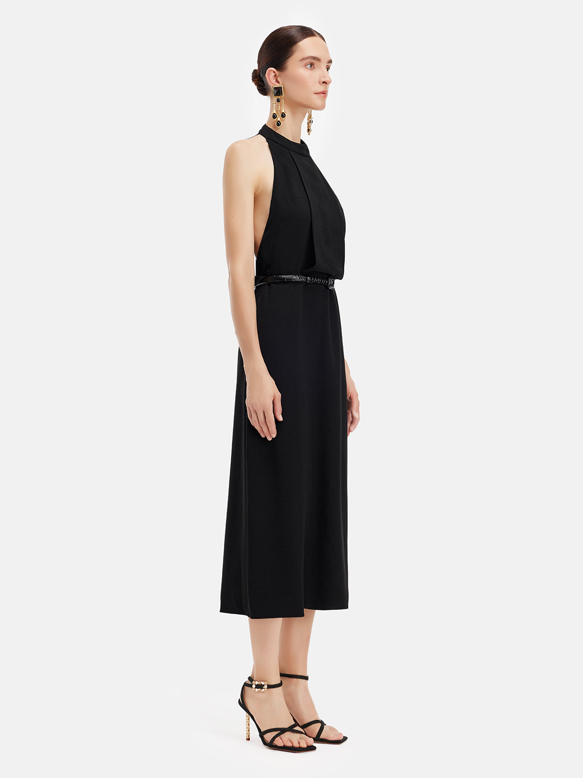 Elegant Minimalist Halter Neck Dress