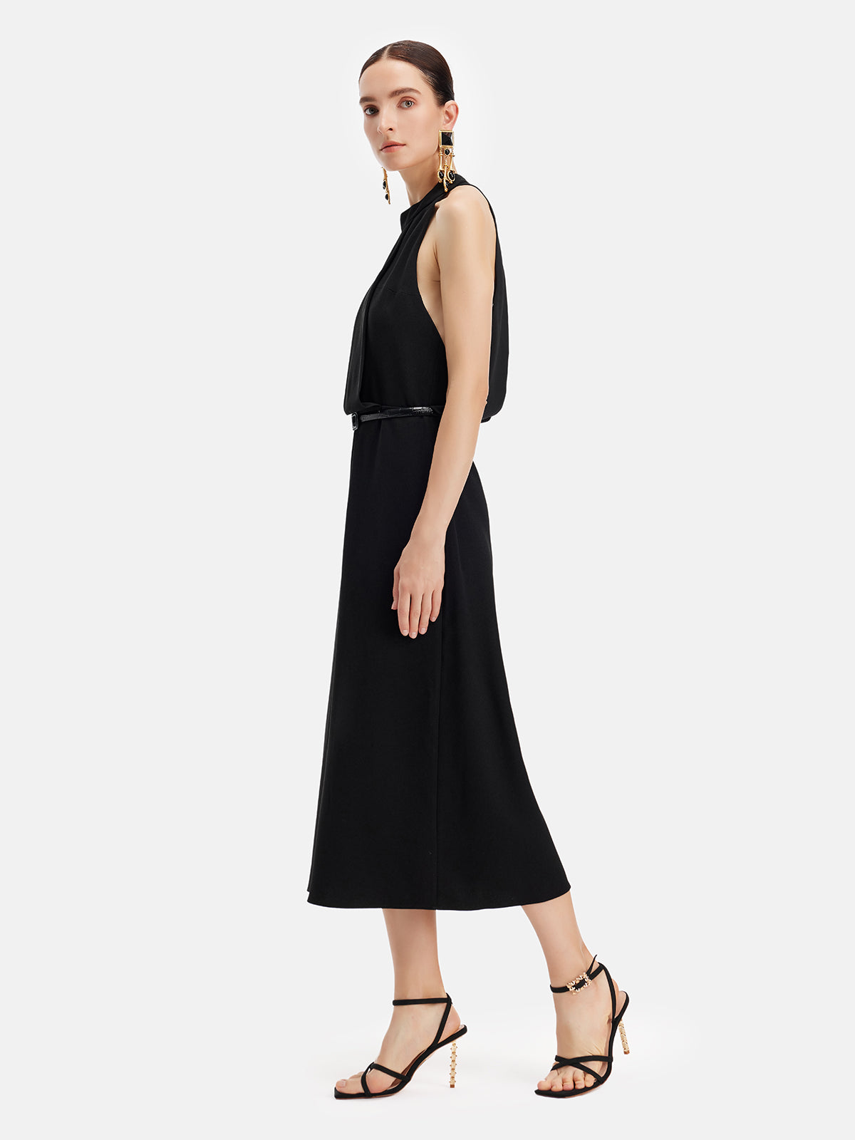 Elegant Minimalist Halter Neck Dress