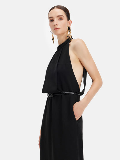 Elegant Minimalist Halter Neck Dress