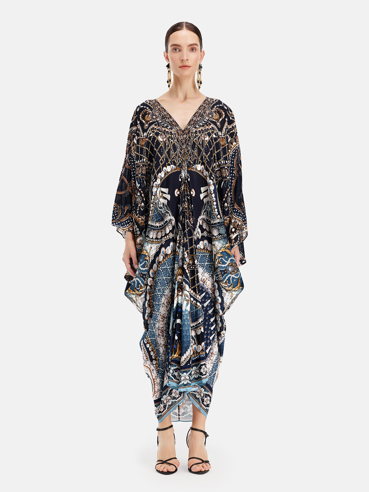 Byzantine Silk Print Dress