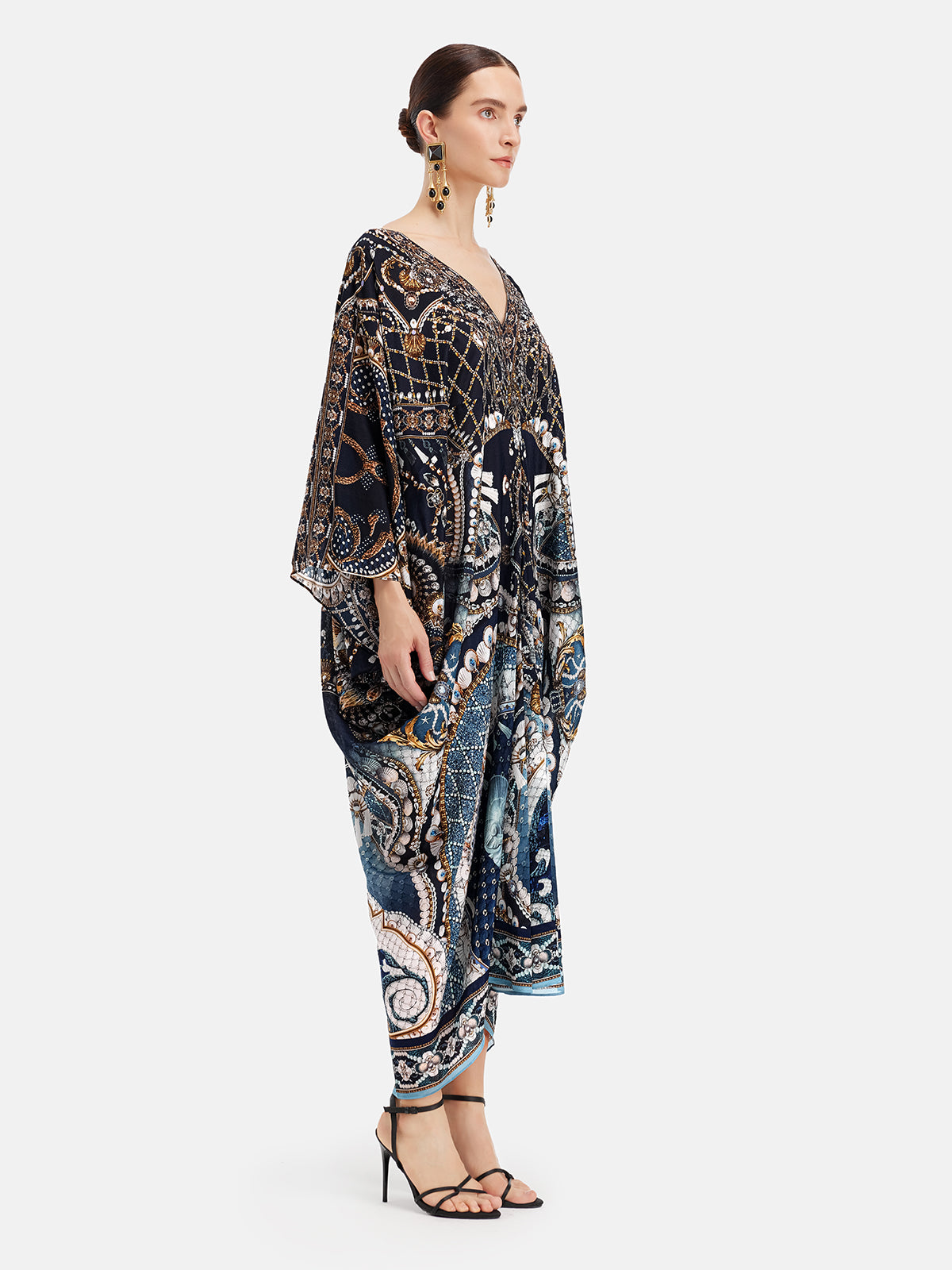 Byzantine Silk Print Dress