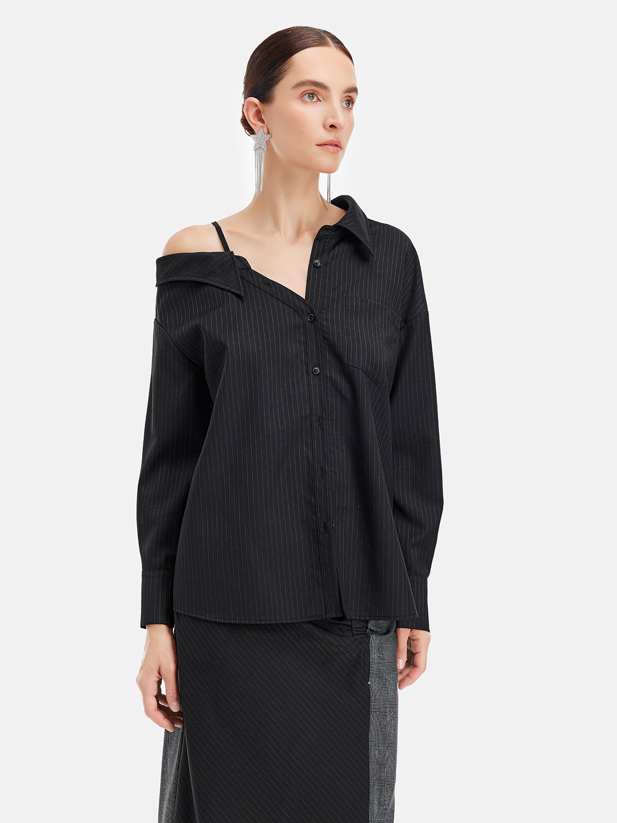 Pioneering Art Deconstructed Asymmetric Shirt