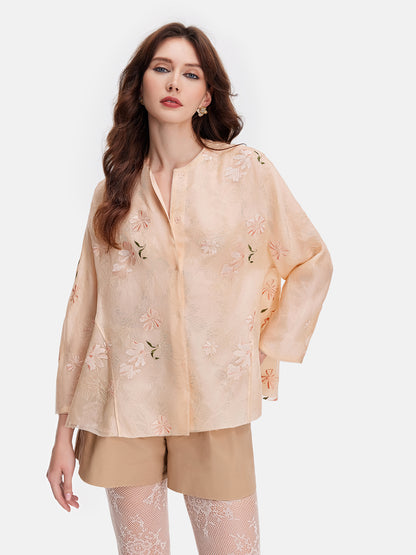 Golden Regal Mulberry Silk Blouse