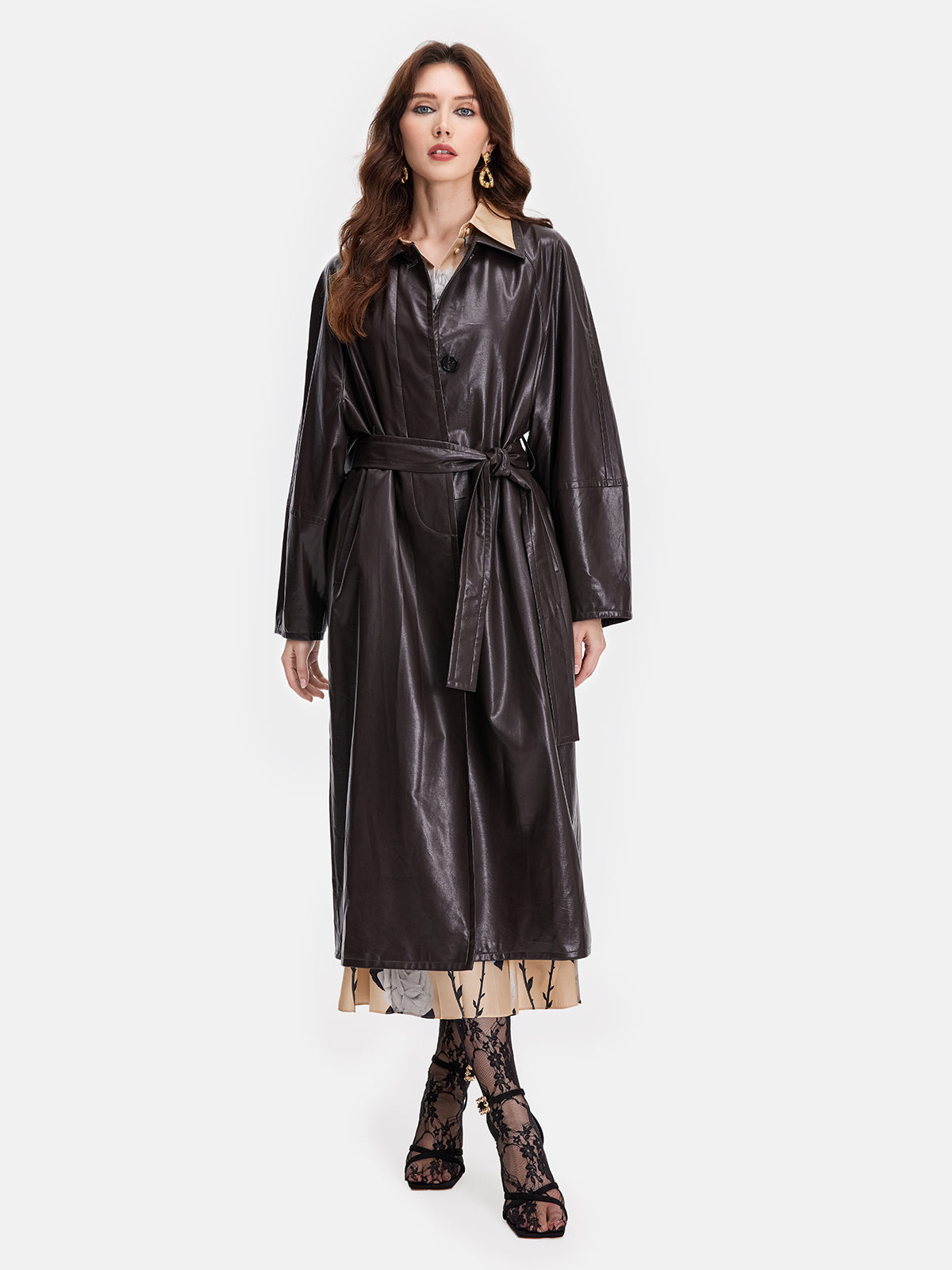 Modern Raglan Sleeve Trench Coat