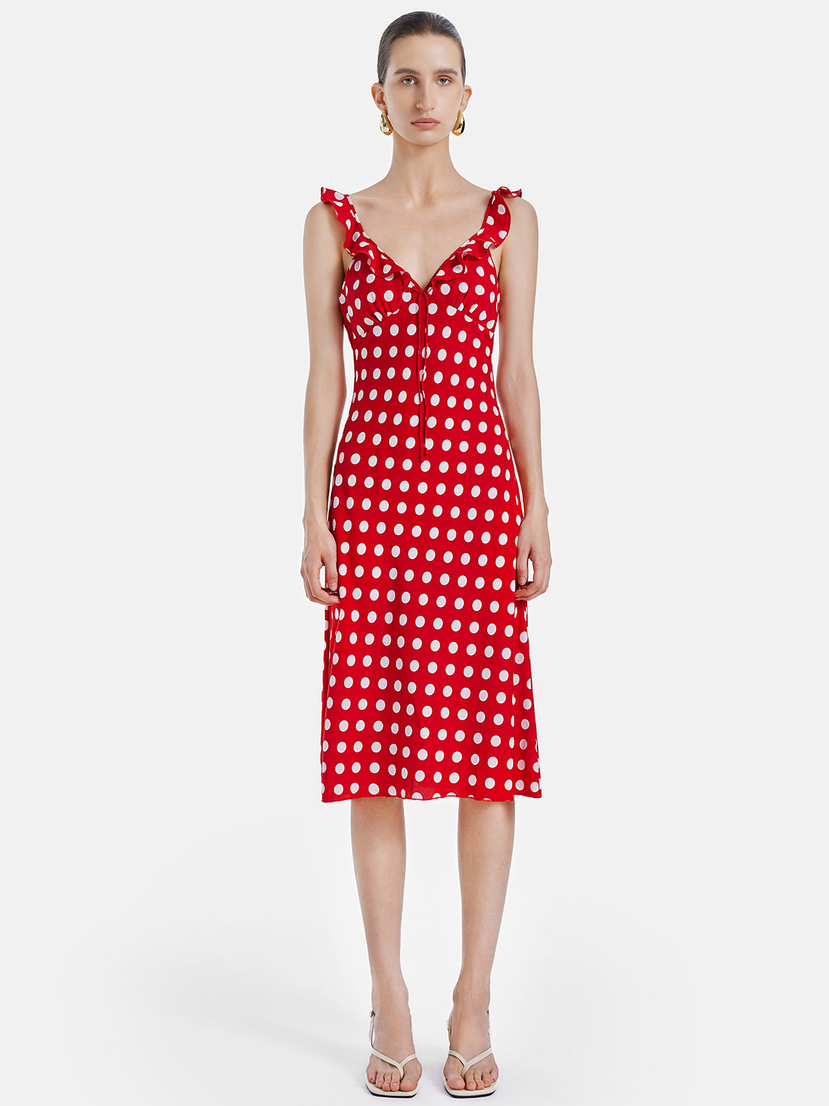 Retro Polka Dot Slip Dress