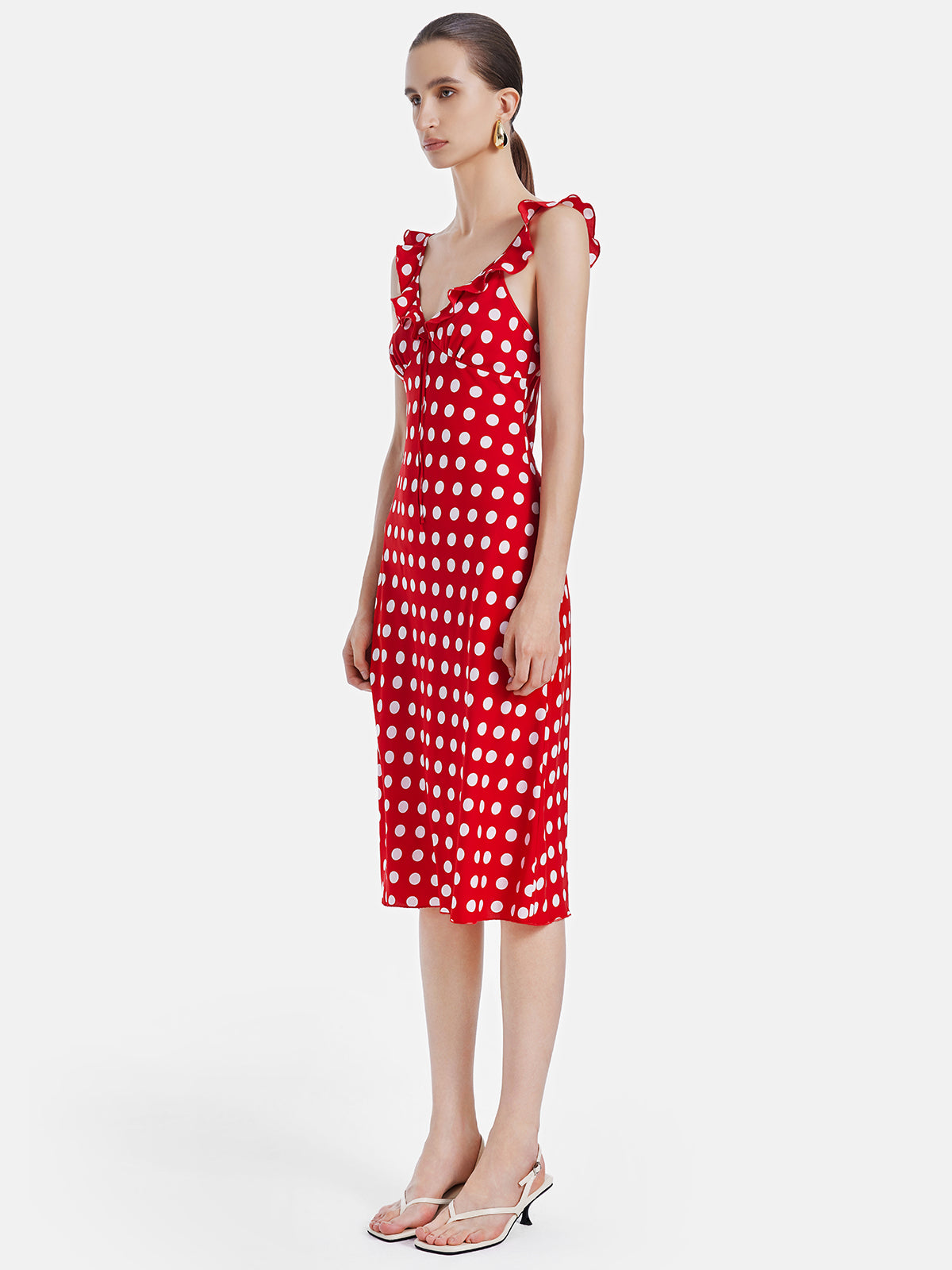 Retro Polka Dot Slip Dress