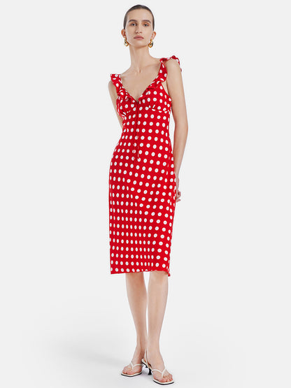 Retro Polka Dot Slip Dress