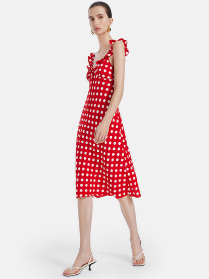 Retro Polka Dot Slip Dress