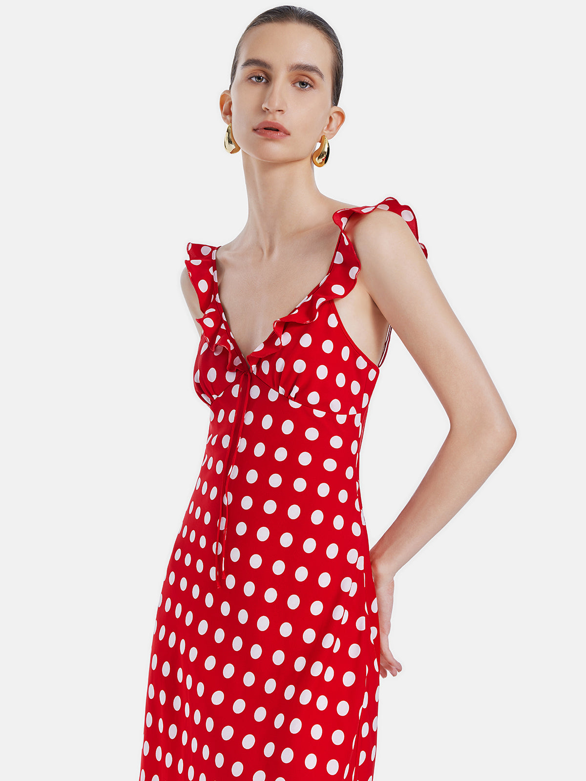 Retro Polka Dot Slip Dress