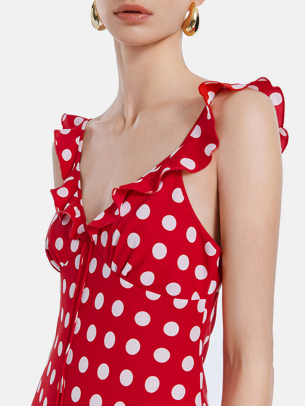 Retro Polka Dot Slip Dress