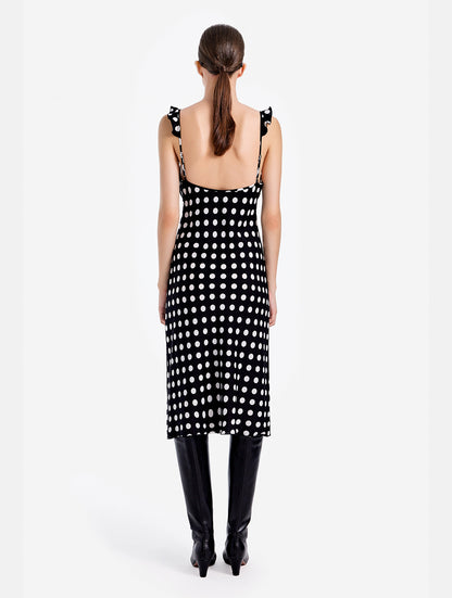 Retro Polka Dot Slip Dress