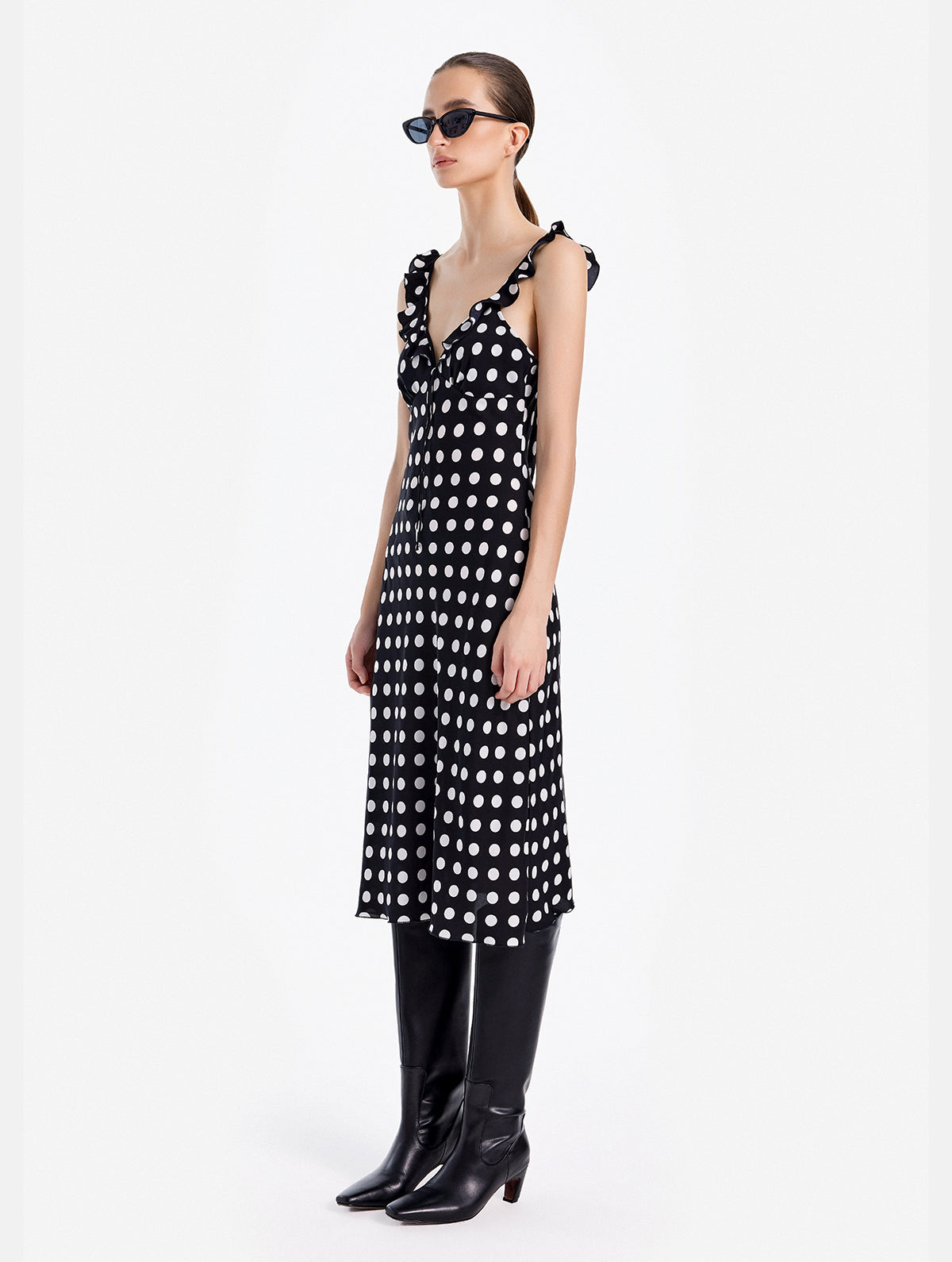 Retro Polka Dot Slip Dress