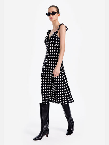 Retro Polka Dot Slip Dress