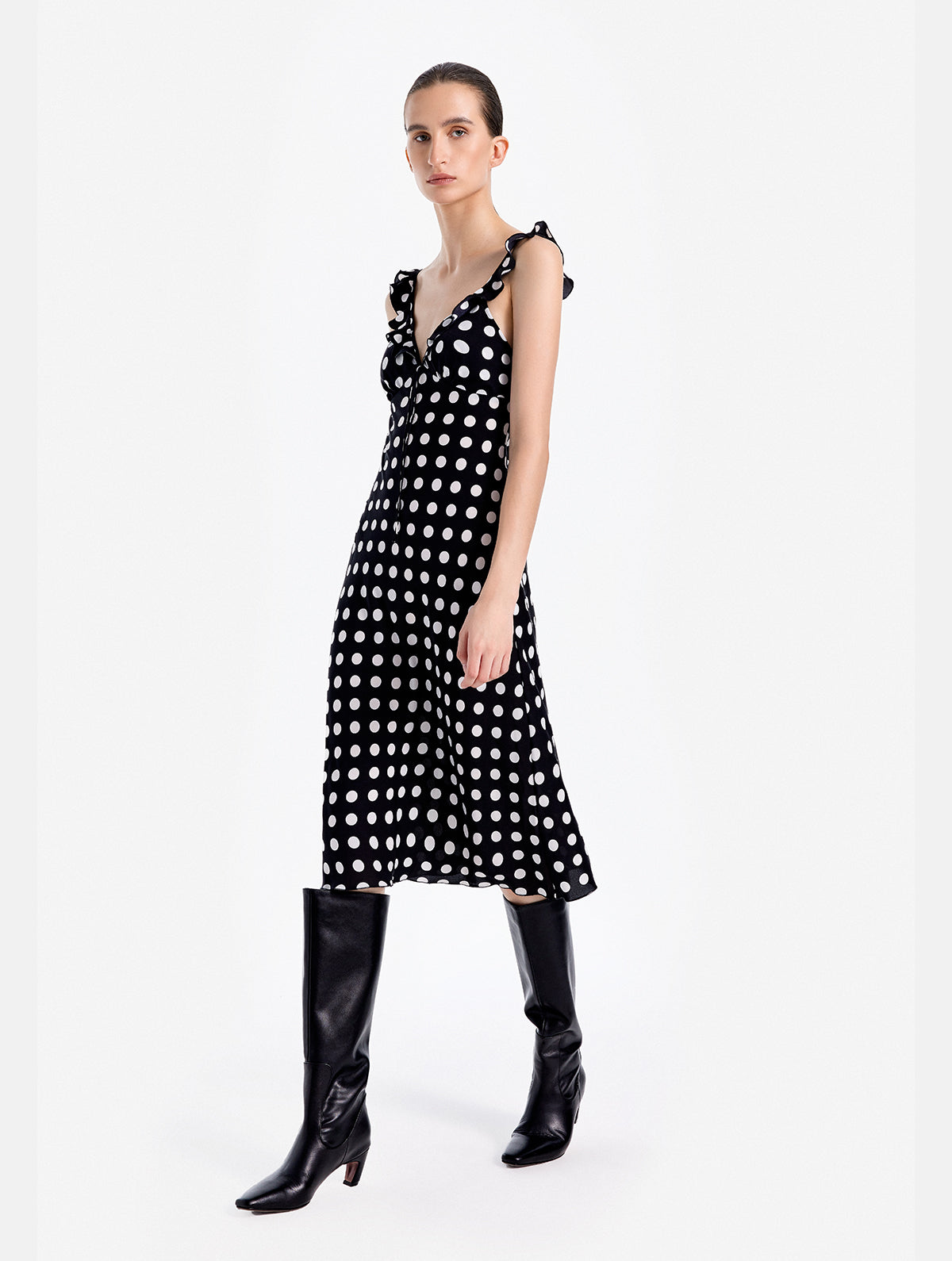 Retro Polka Dot Slip Dress