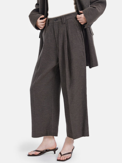 High-Texture Casual Vintage Trousers