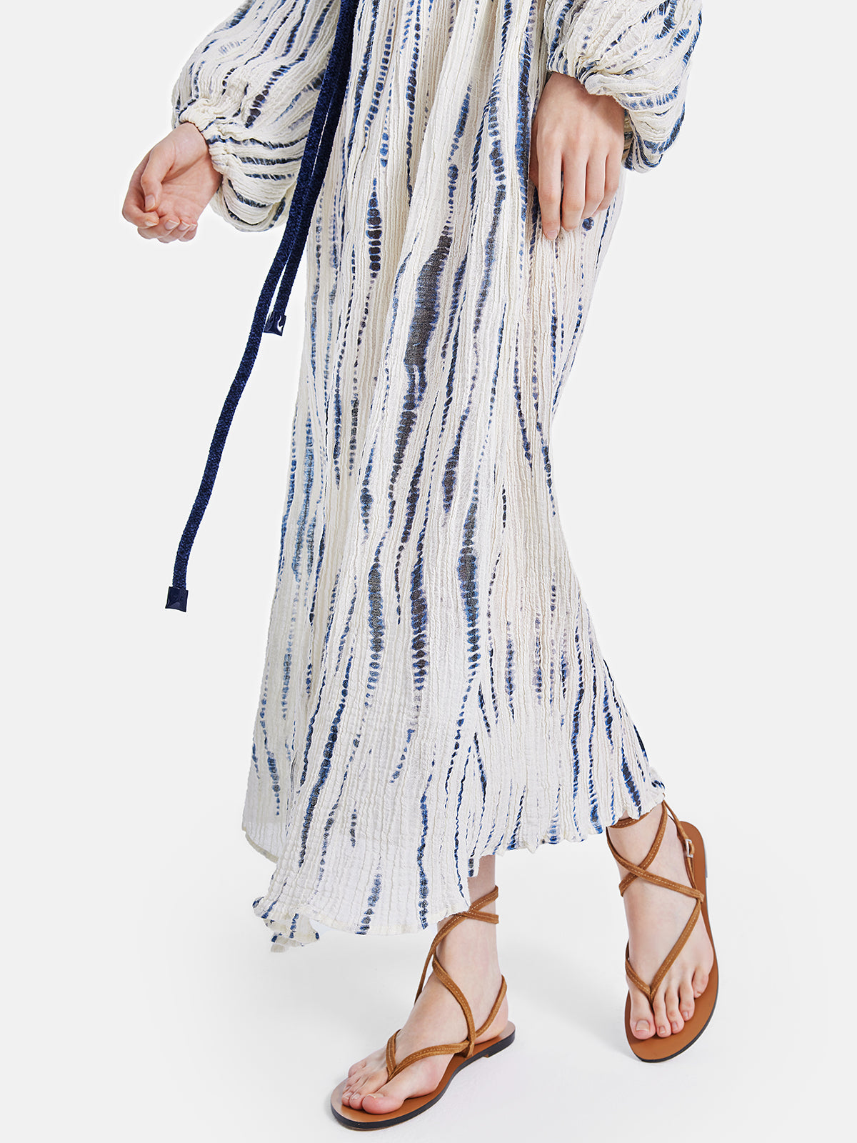 Tie-Dye Off-Shoulder Loose Dress