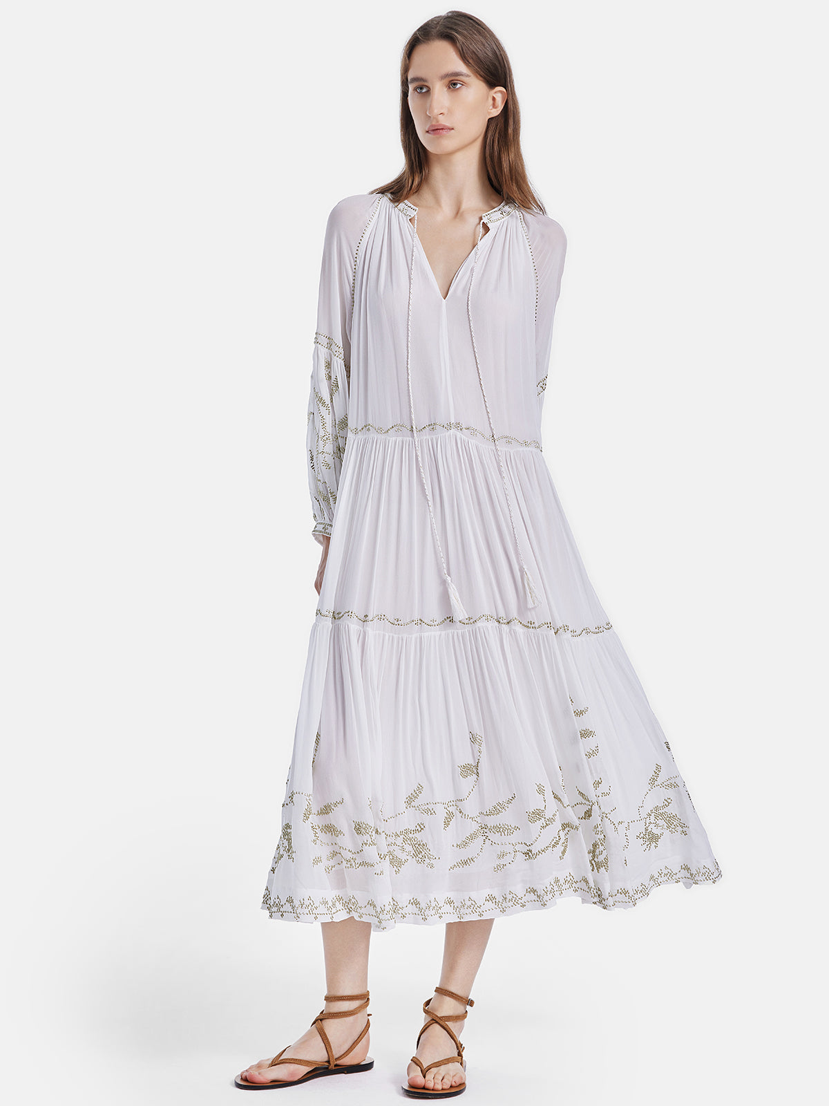 Relaxed Artistic Embroidered Dress