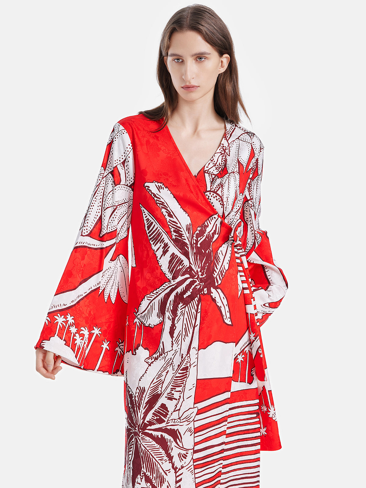 Loose Fit Vacation Print Dress