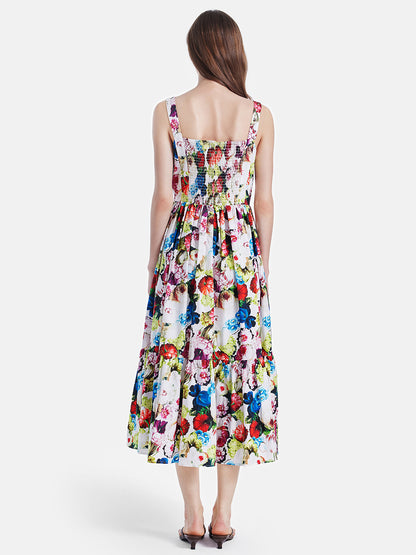 Vacation Floral Waist Dress