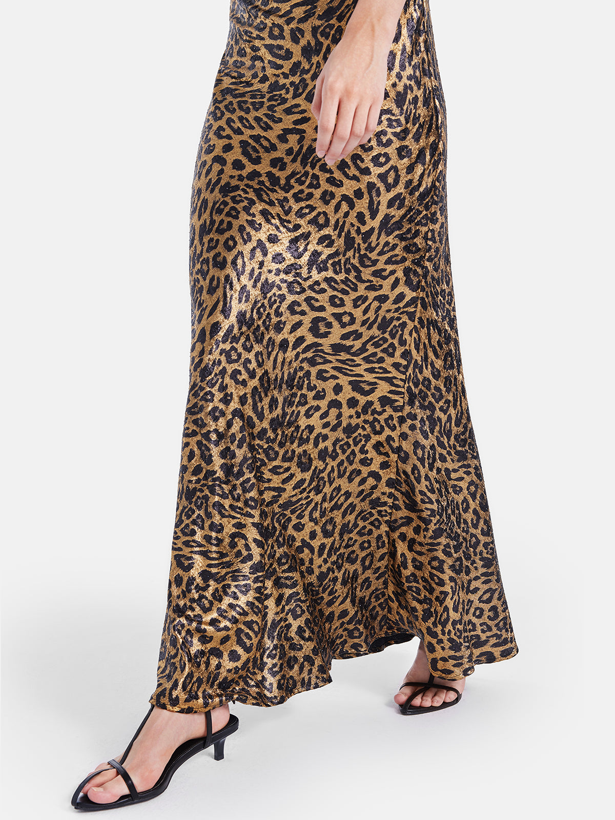 Backless Leopard Print Slip Dress