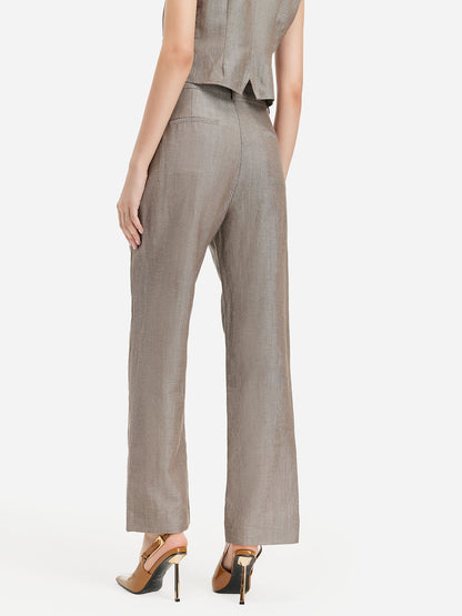 French Wool Linen Trousers