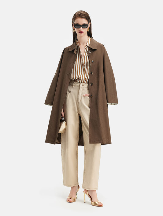 Modern Knight Lapel Trench Coat