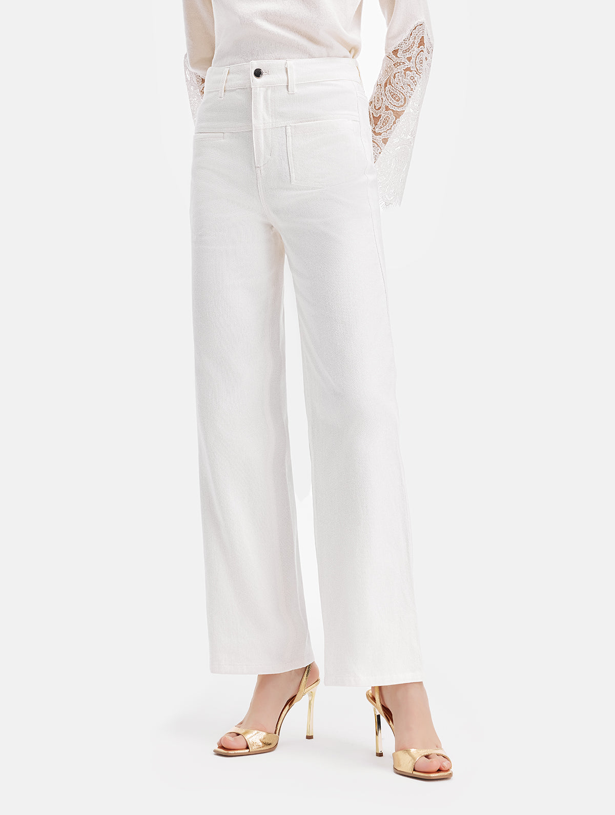 Asymmetrical Straight-Leg Jeans