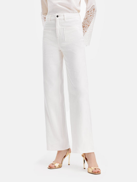 Asymmetrical Straight-Leg Jeans