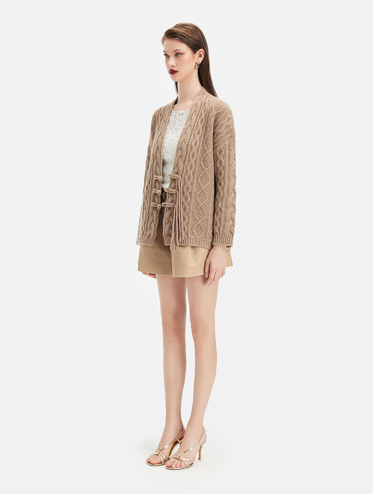 100% Cashmere Knot Cardigan