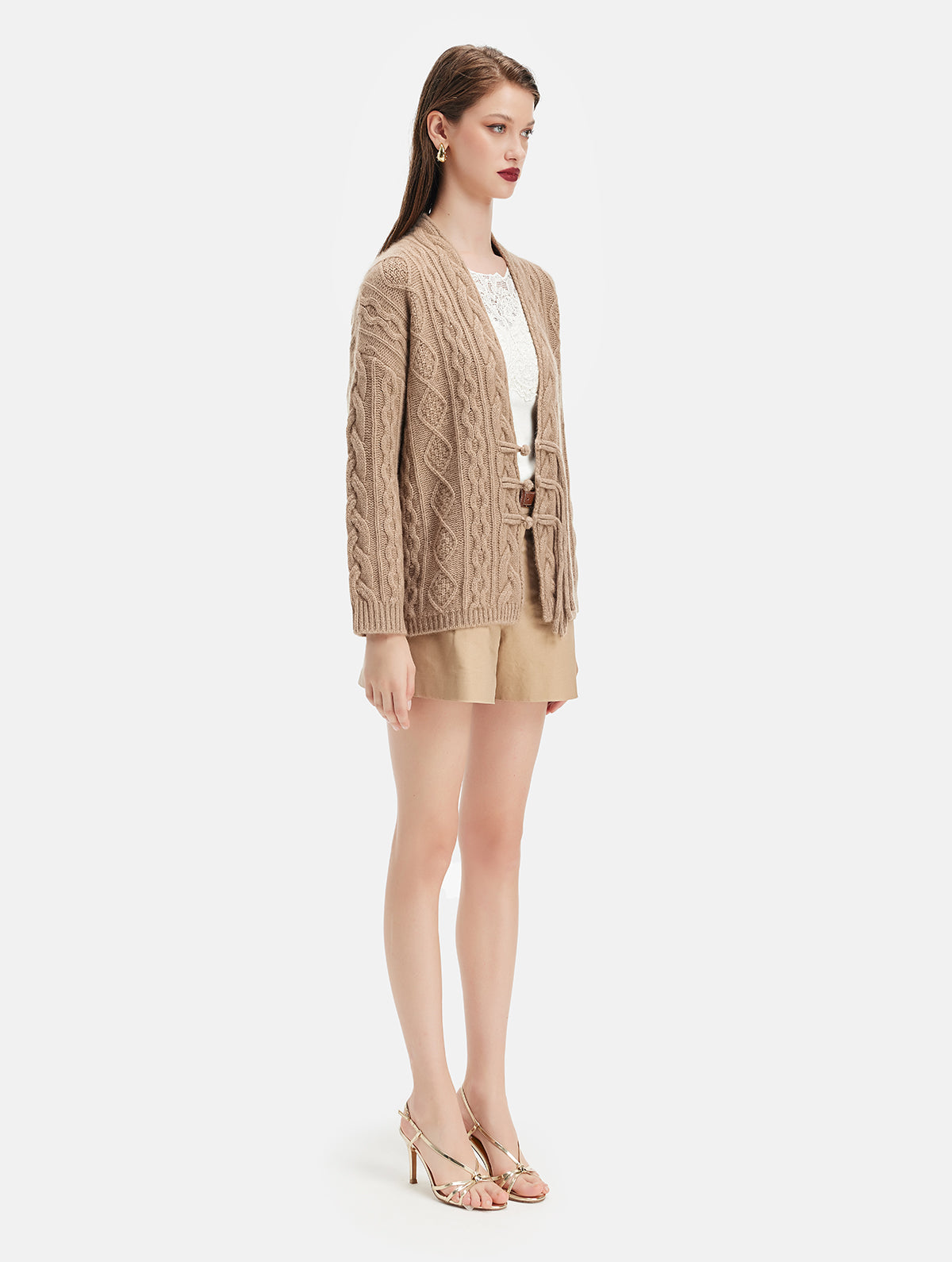 100% Cashmere Knot Cardigan