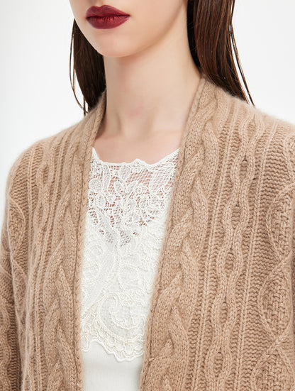 100% Cashmere Knot Cardigan