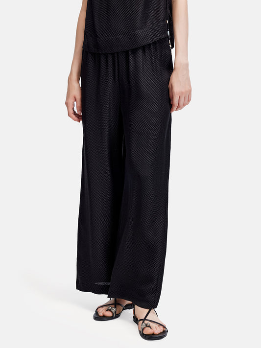 Subtle Pattern Retro Loose Trousers