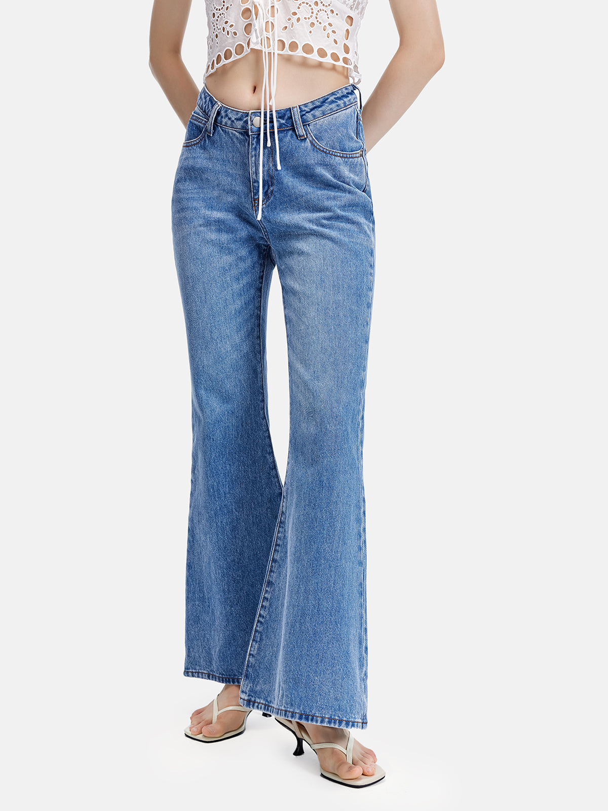 High-Waisted Flare Jeans