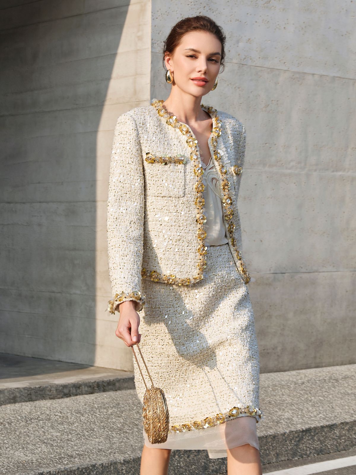 gold sequin dress with jacket ZARA NEW GOLD SEQUIN BLAZER WRAP DRESS TIED WAIST GOLDEN M,L,XL 2251/028