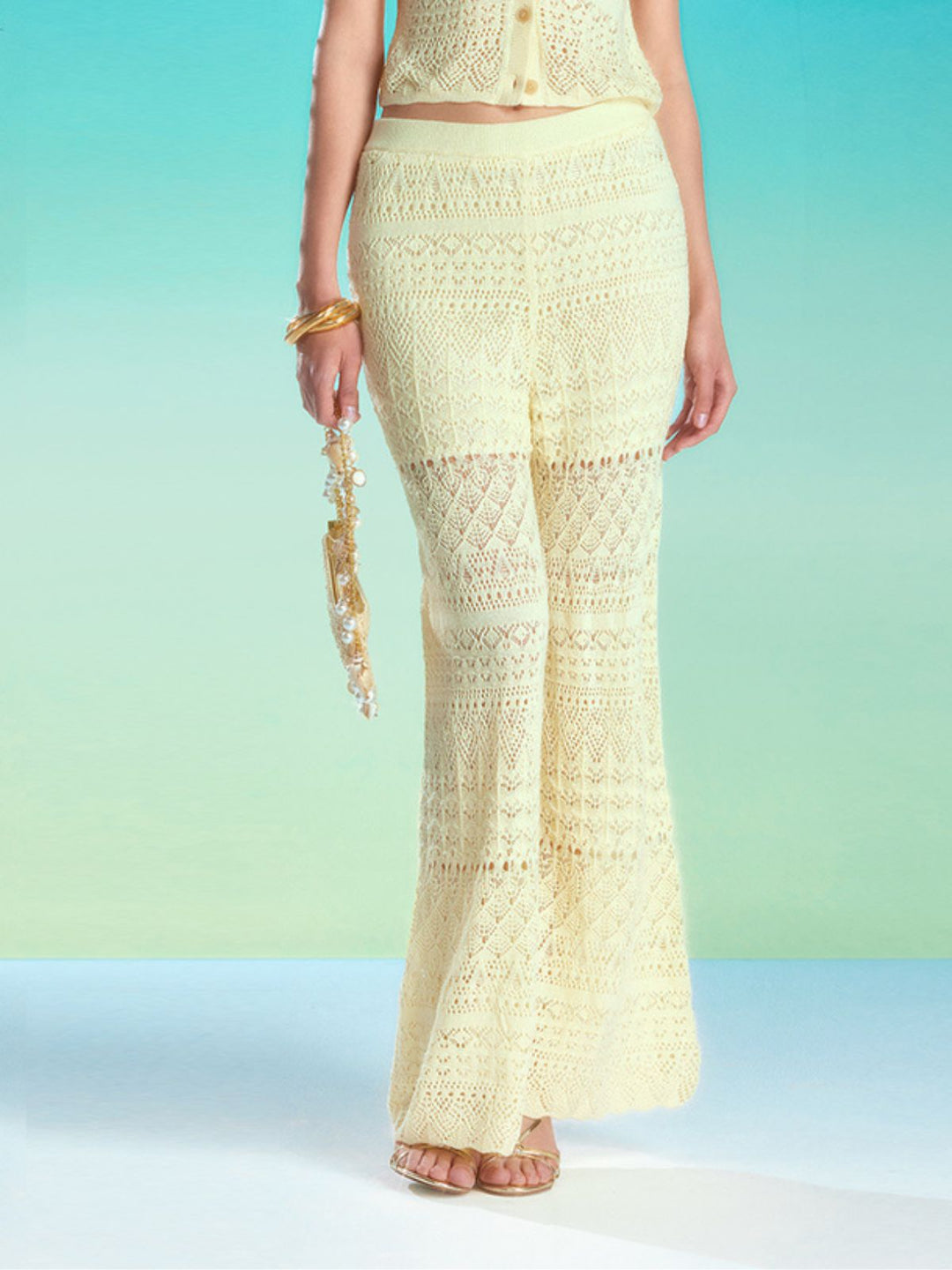 Hollow Knitted Crochet Pants