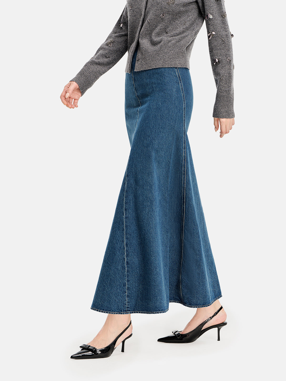 Denim A-Line Skirt