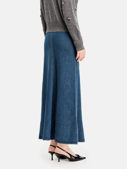 Denim A-Line Skirt