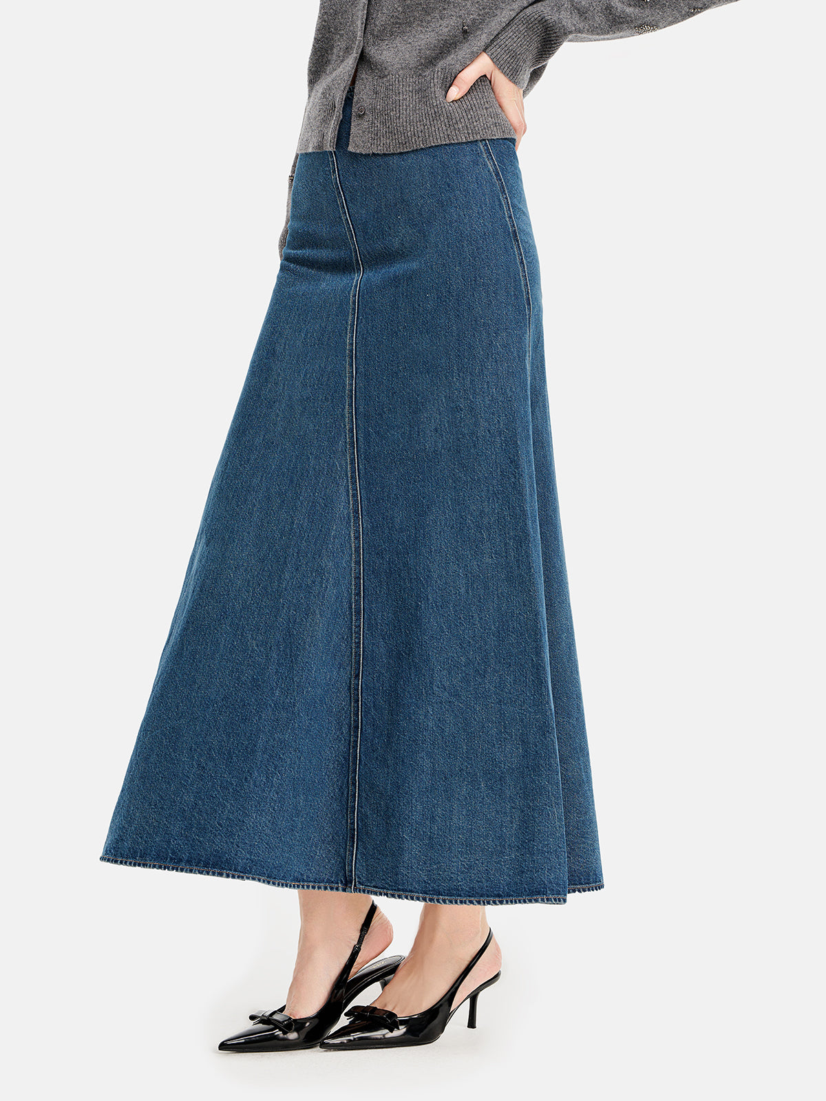 Denim A-Line Skirt