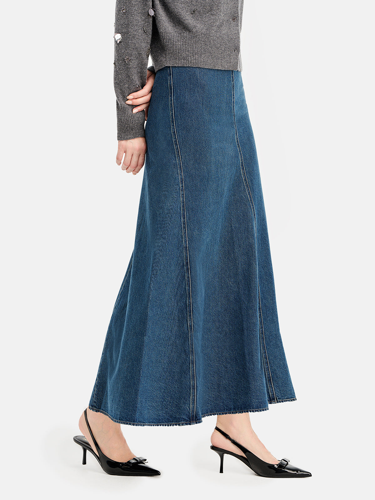 Denim A-Line Skirt