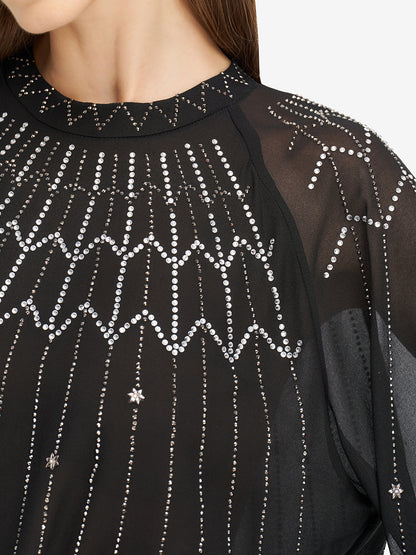 Glamorous Rhinestone Embellished Top