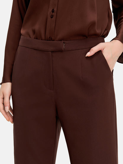 Luxurious Silk Wide-Leg Pants