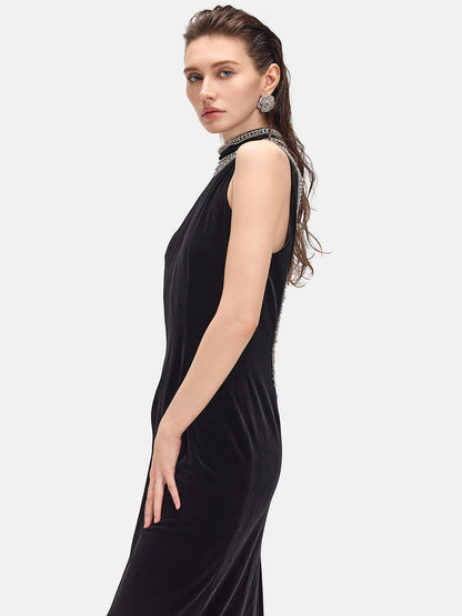 Halter Velvet Dress