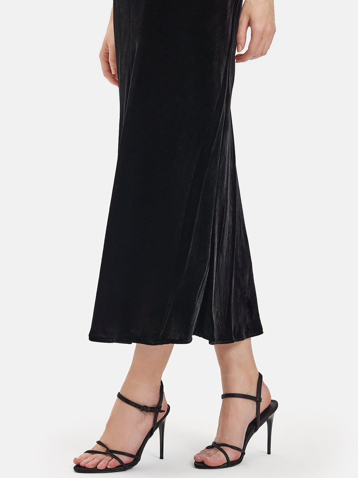 Glossy Velvet Slip Dress