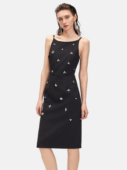 Petal Crystal-Embellished Dress