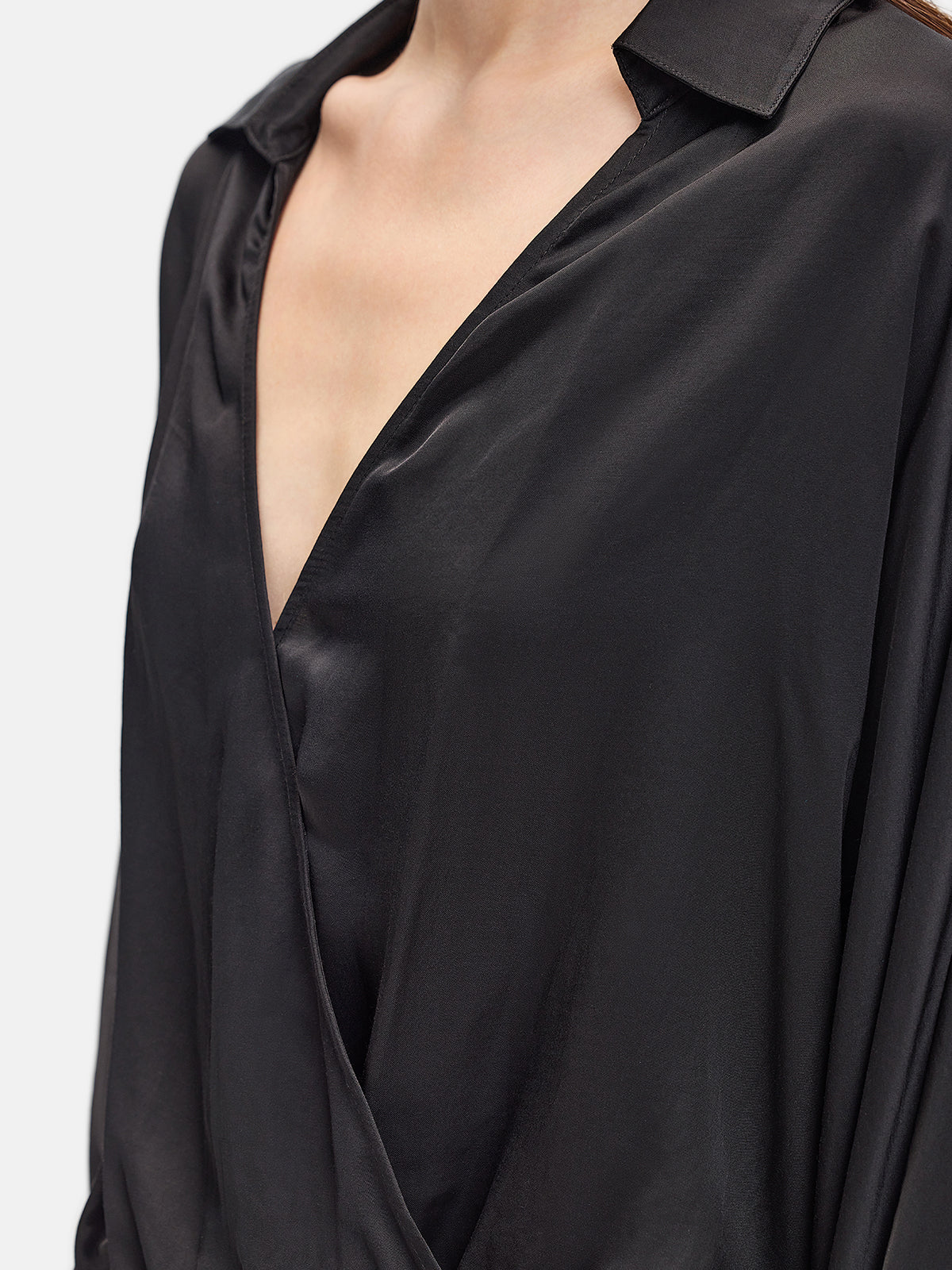 Satin Long-Sleeve Shirt