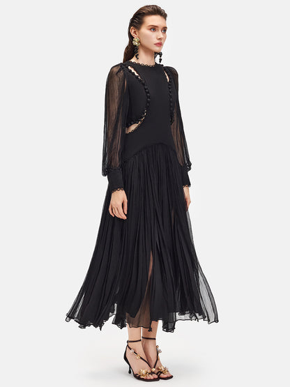 Sheer Panel Cutout Dress